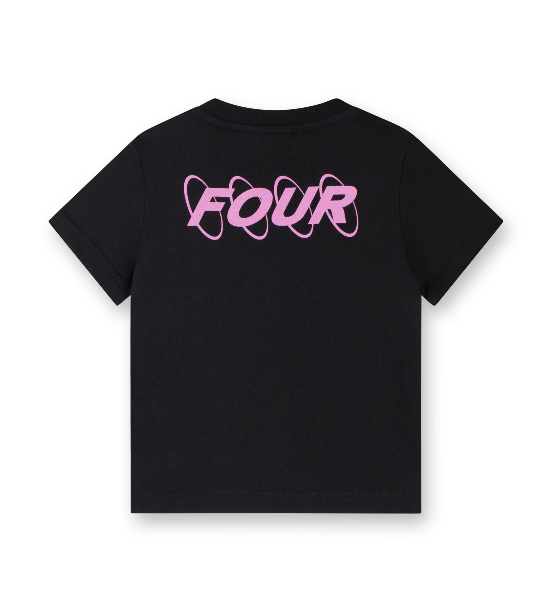 Baby Pink Circles Logo T-shirt Black
