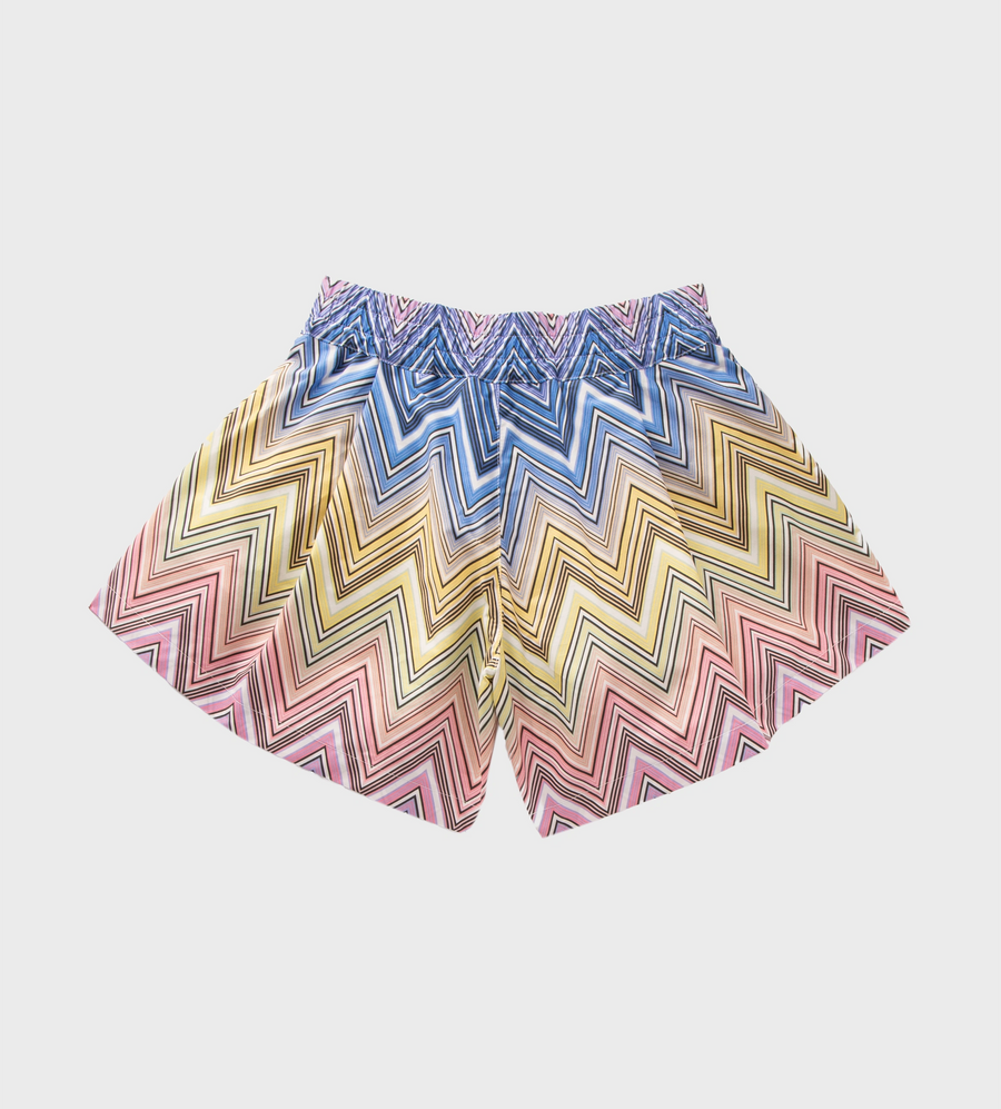 Shorts with Zigzag-print Multi