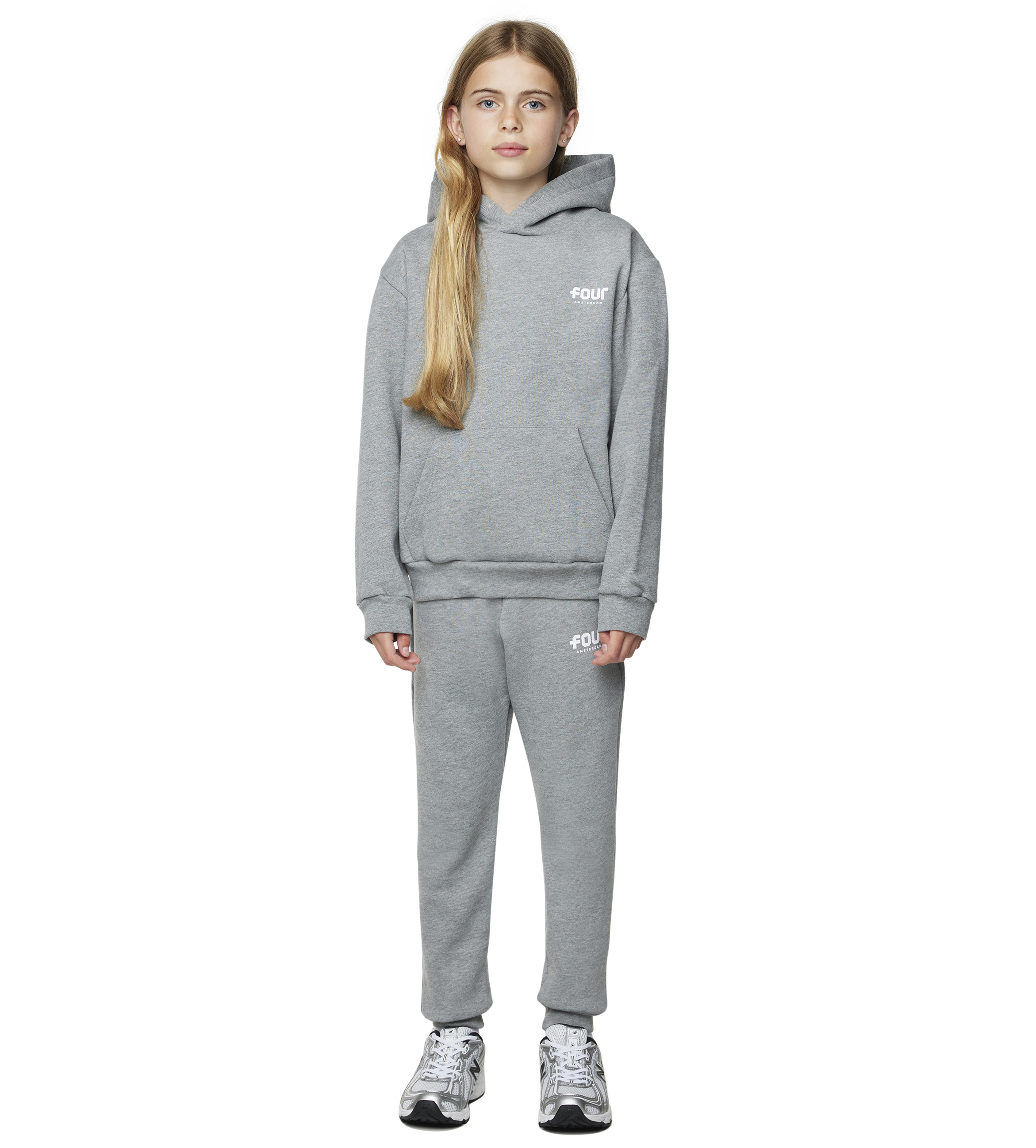 Logo hoodie grijs