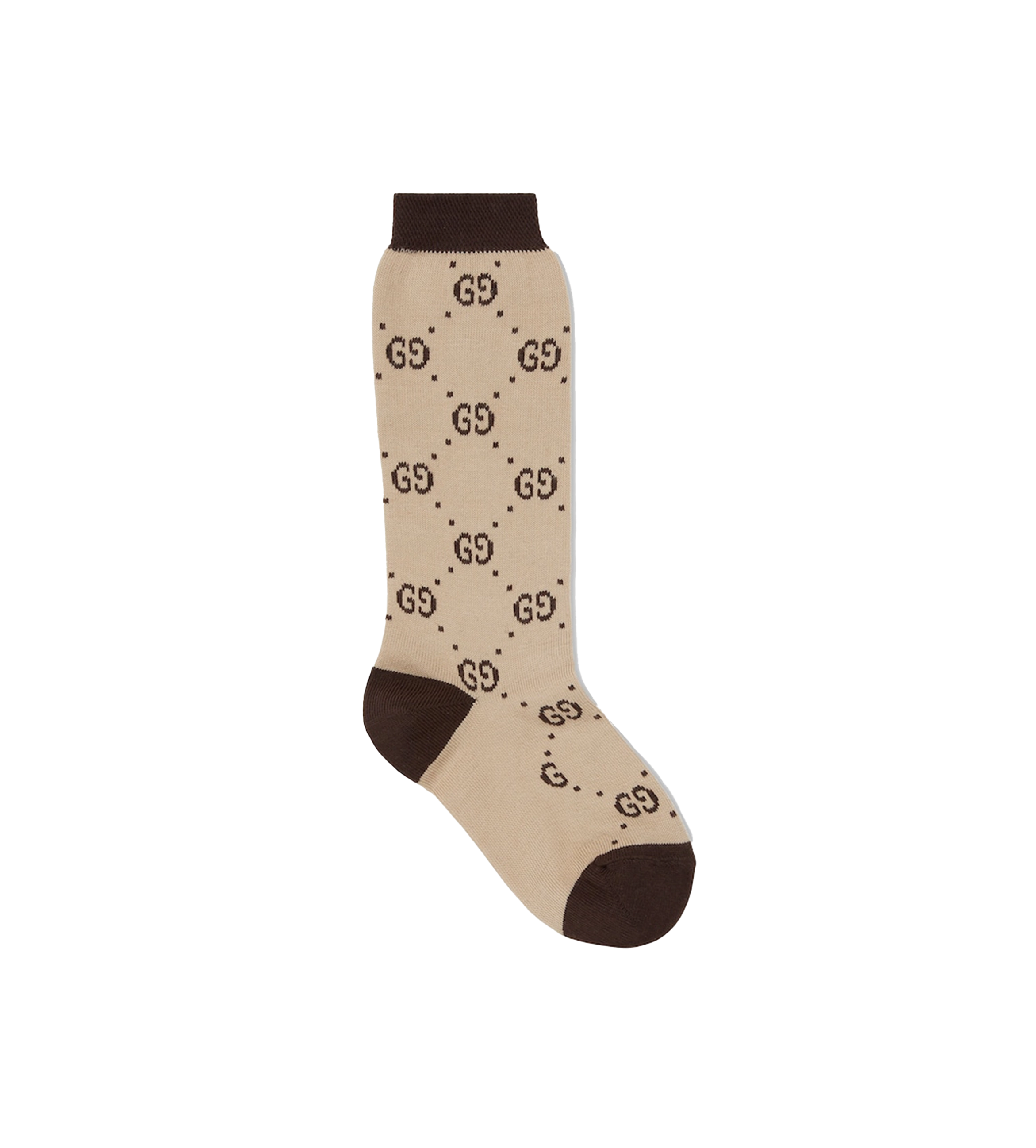 Katoenen kindersokken GG in Beige/Donkerbruin