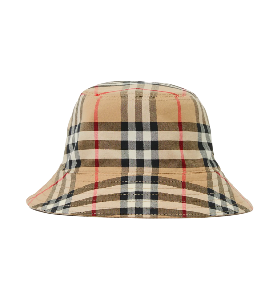 Reversible Cotton Bucket Hat Beige