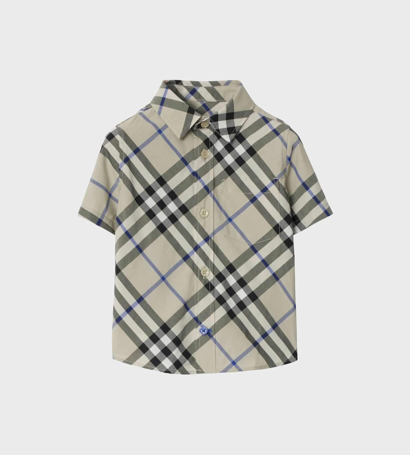 Check Cotton Shirt Lichen FOUR Kids