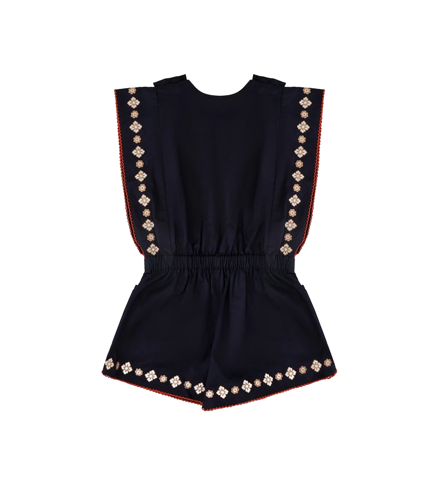 Kids Aster Embroidery Speelpakje Donker Marine