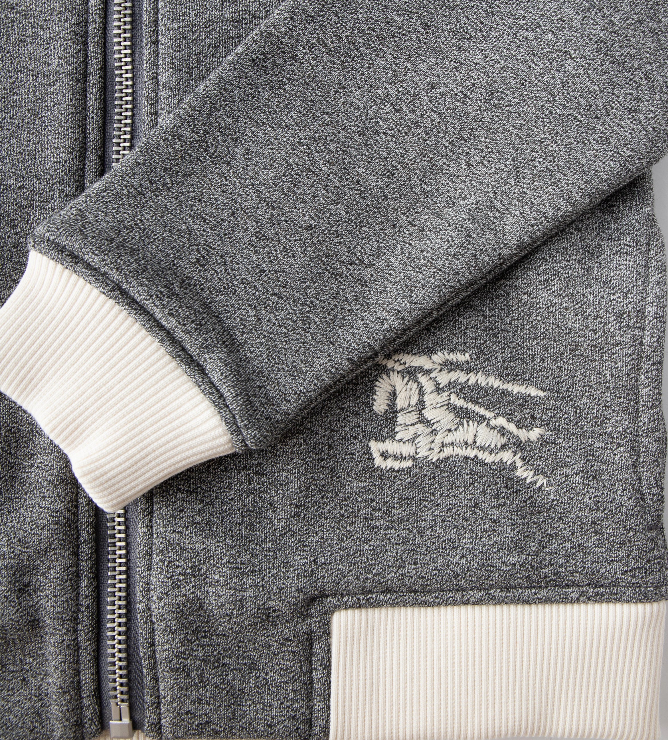 Baby EKD Logo-Embroidered Zip-up Hoodie Grey
