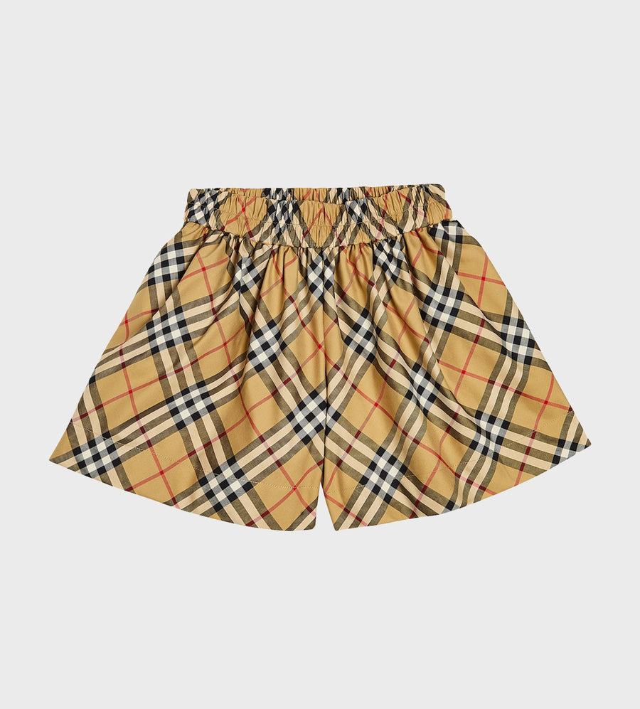 Check Pattern Shorts Archive Beige