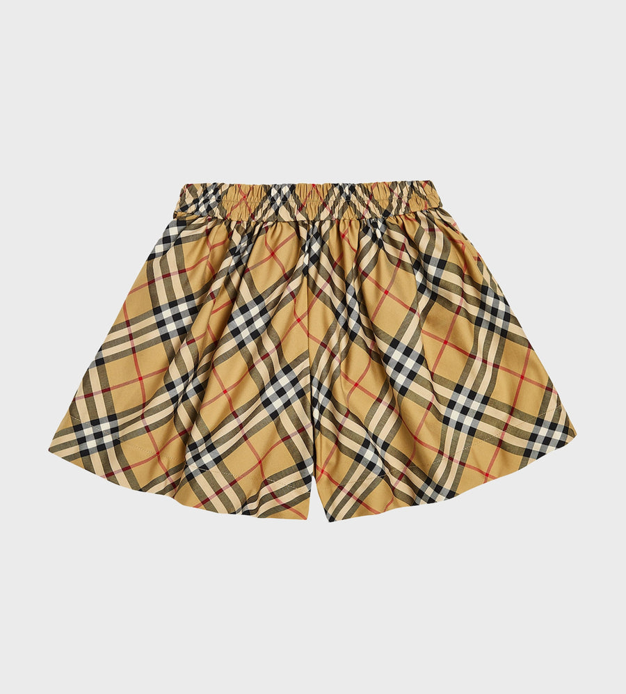 Check Pattern Shorts Archive Beige