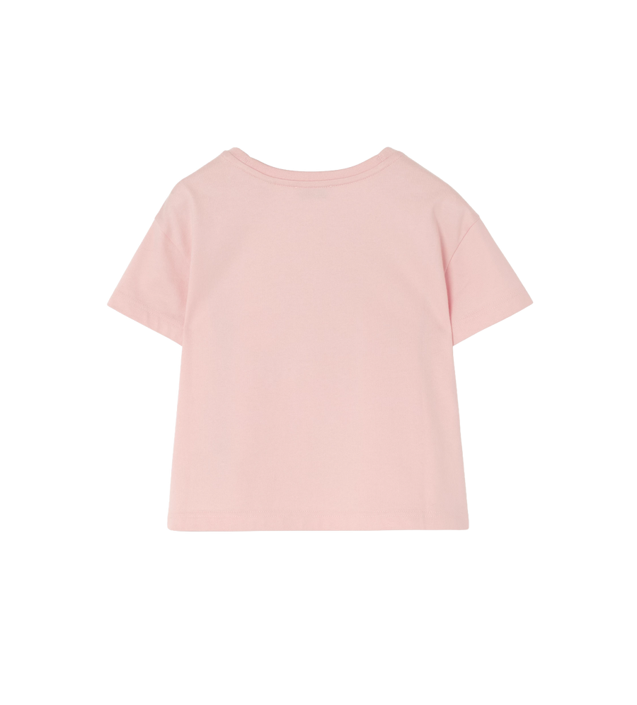Kids Knight Stamp Cotton T-shirt Pink
