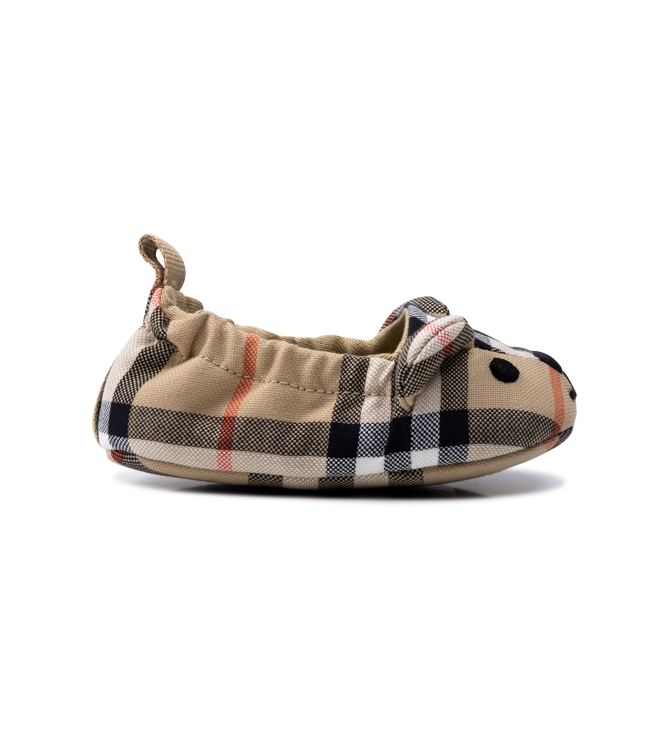 Burberry Thomas Bear Check Cotton Booties Sand Beige