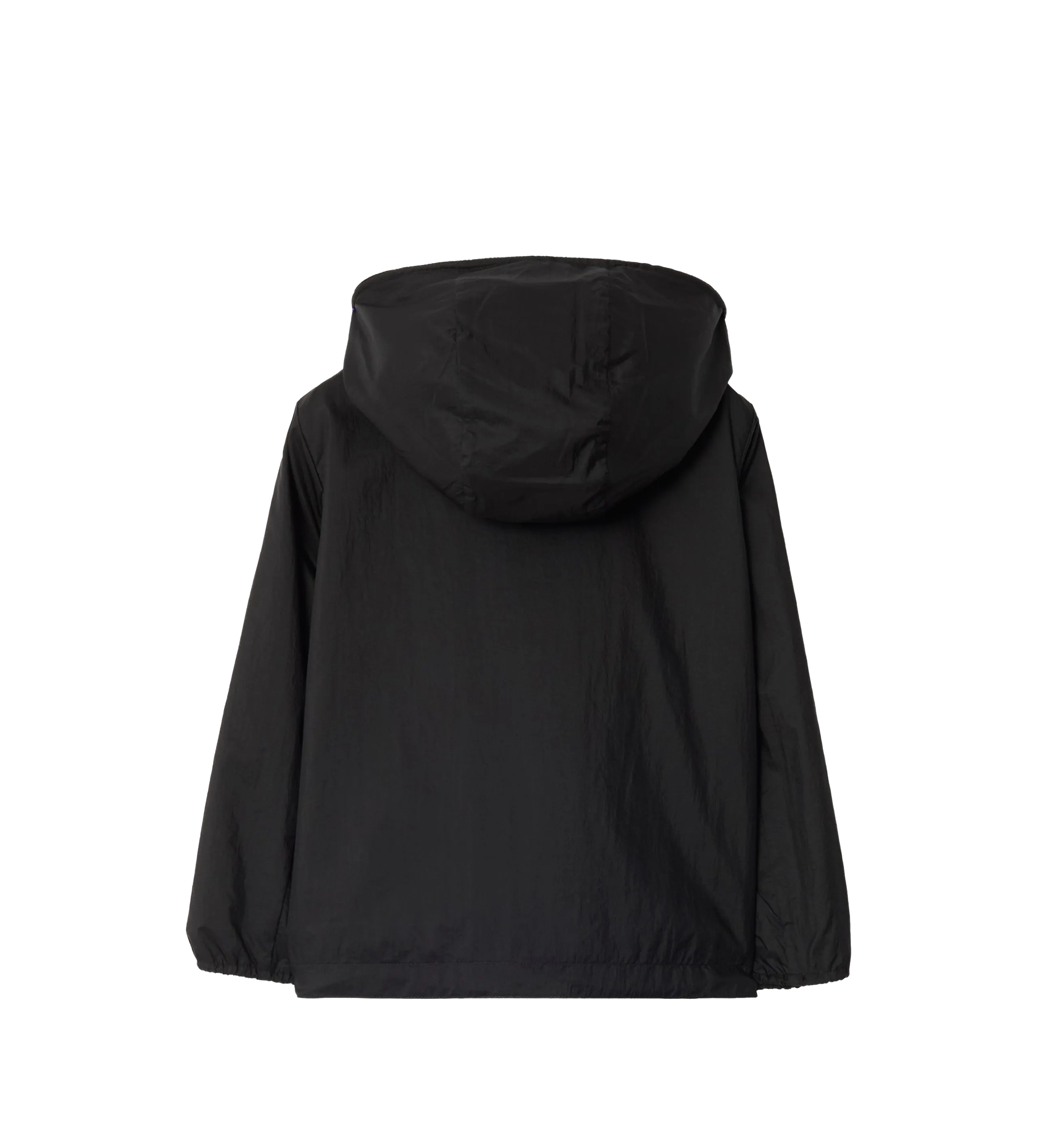 Burberry Jack met capuchon voor kinderen met geruite tape in zwart