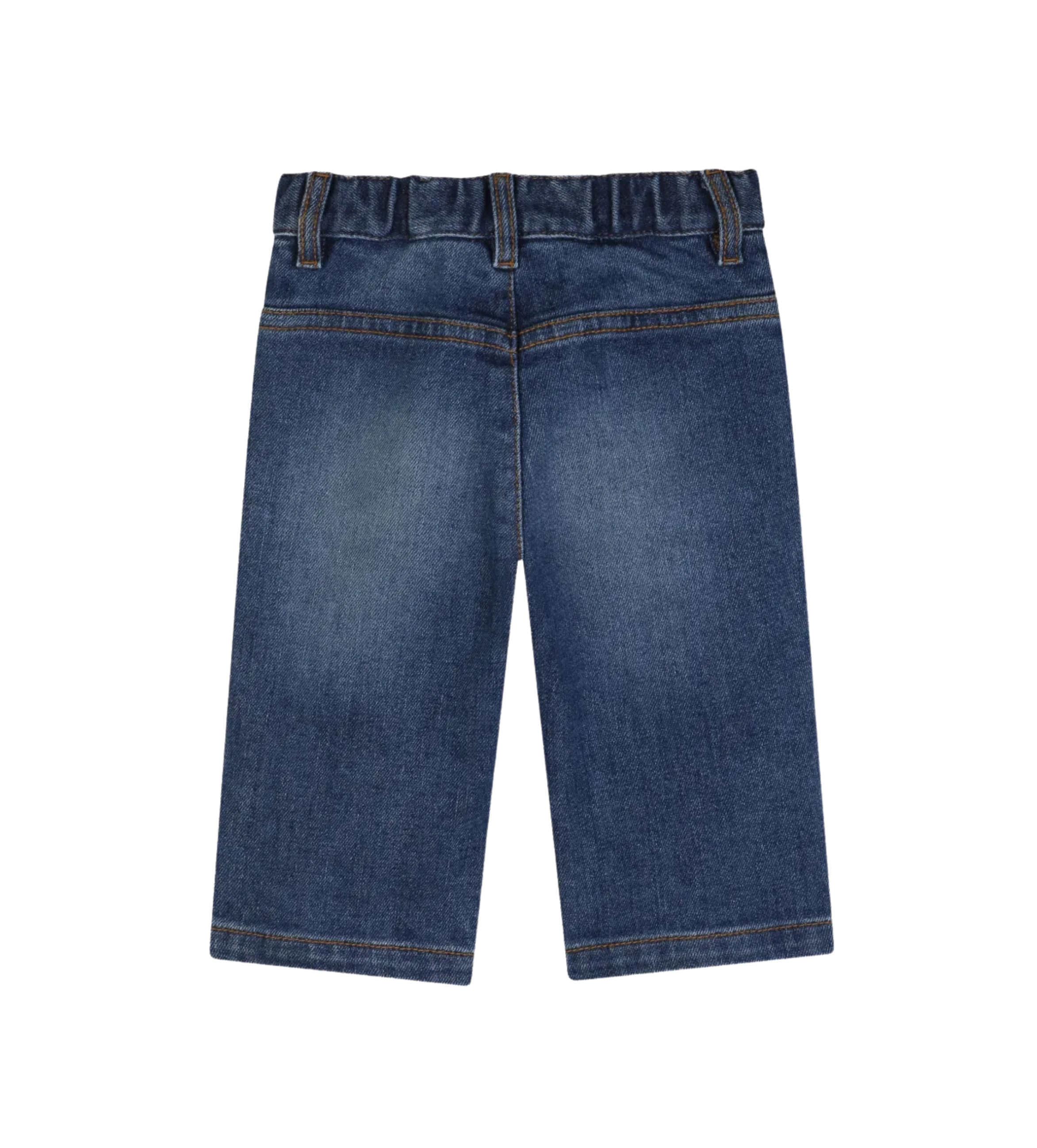 Jeans met Geborduurd Logo en Opgestikte Zakken Blauw