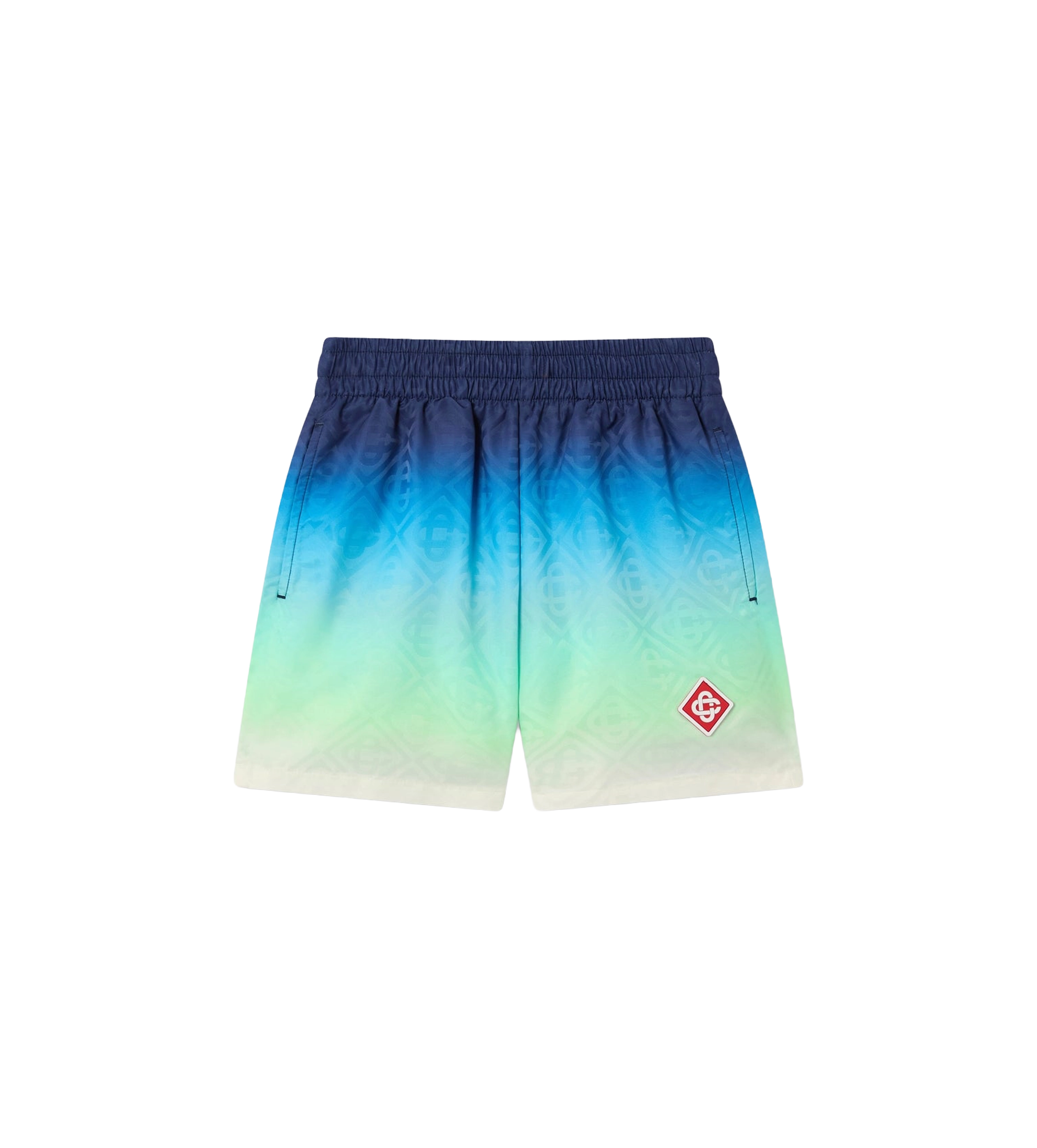 Zwemshort met kleurverloop in groen blauw veelkleurig (Kids)