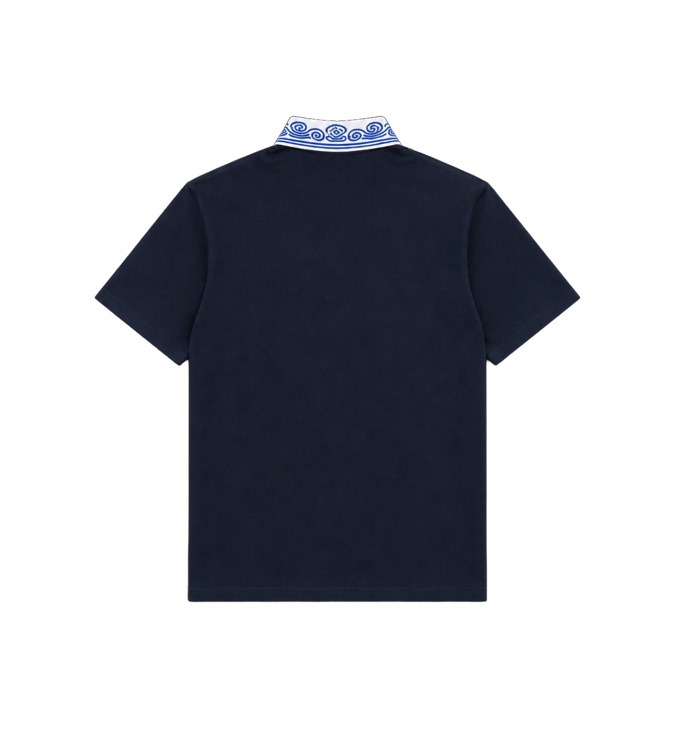 Wave poloshirt met korte mouwen marineblauw