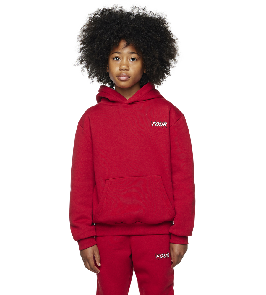 Circles Hoodie Red/ White