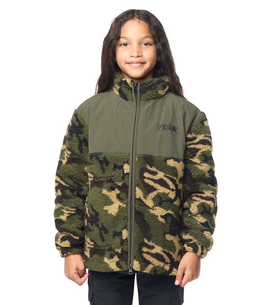 Circles Sherpa Zip Vest Camo