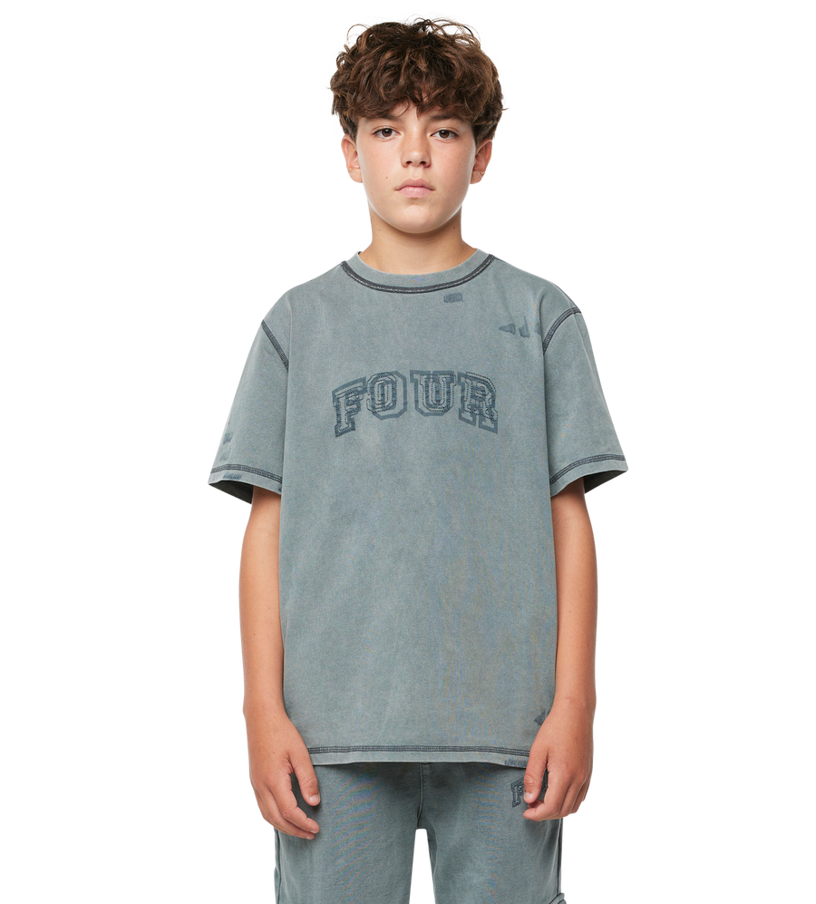Arch T-shirt Washed Grijs