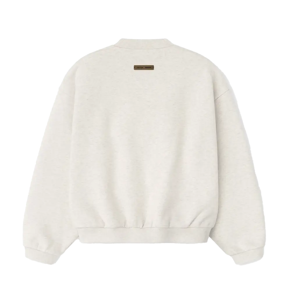 Essentials Klassiek met reliëf Crewneck Sweatshirt in havermoutheide (Kids)