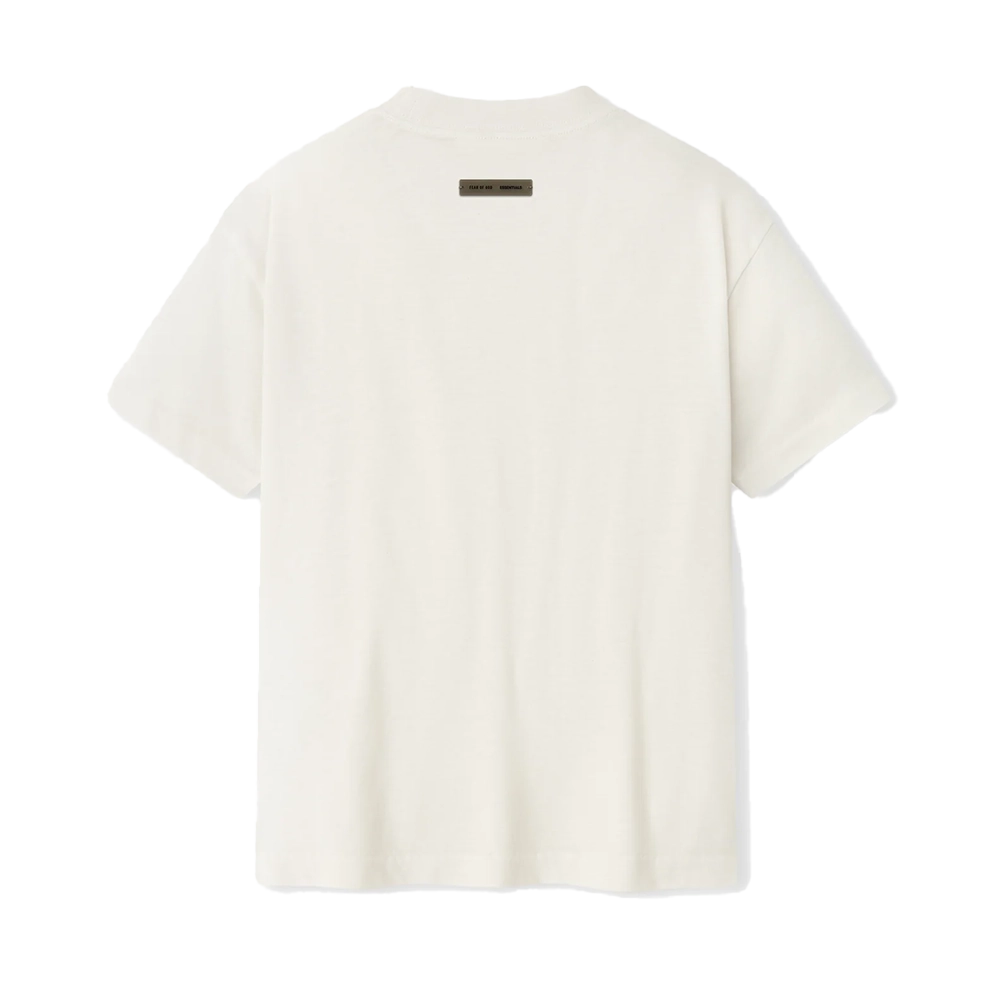 Essentials Geborduurd Essential T-shirt in ivoor (Kinderen)
