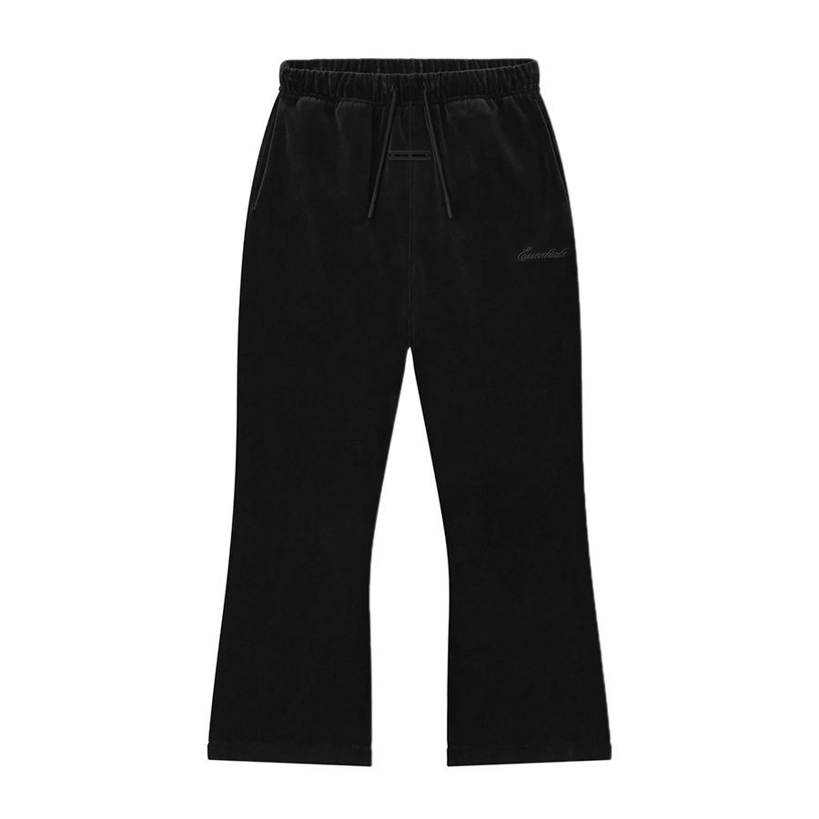 Essentials Velour Flare Sweatpant in Vintage Black (Kids)