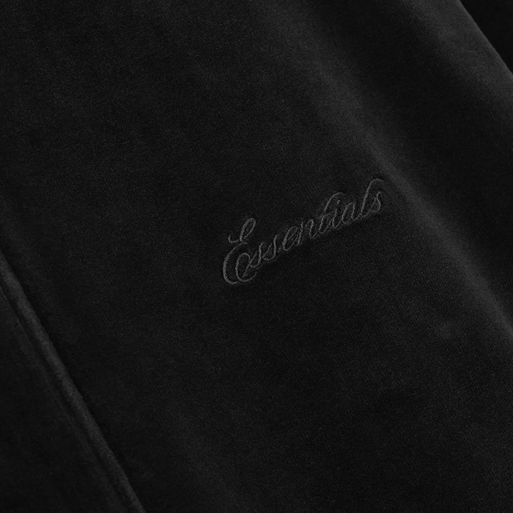 Essentials Velour Classic Track Jacket in Vintage Black (Kids)