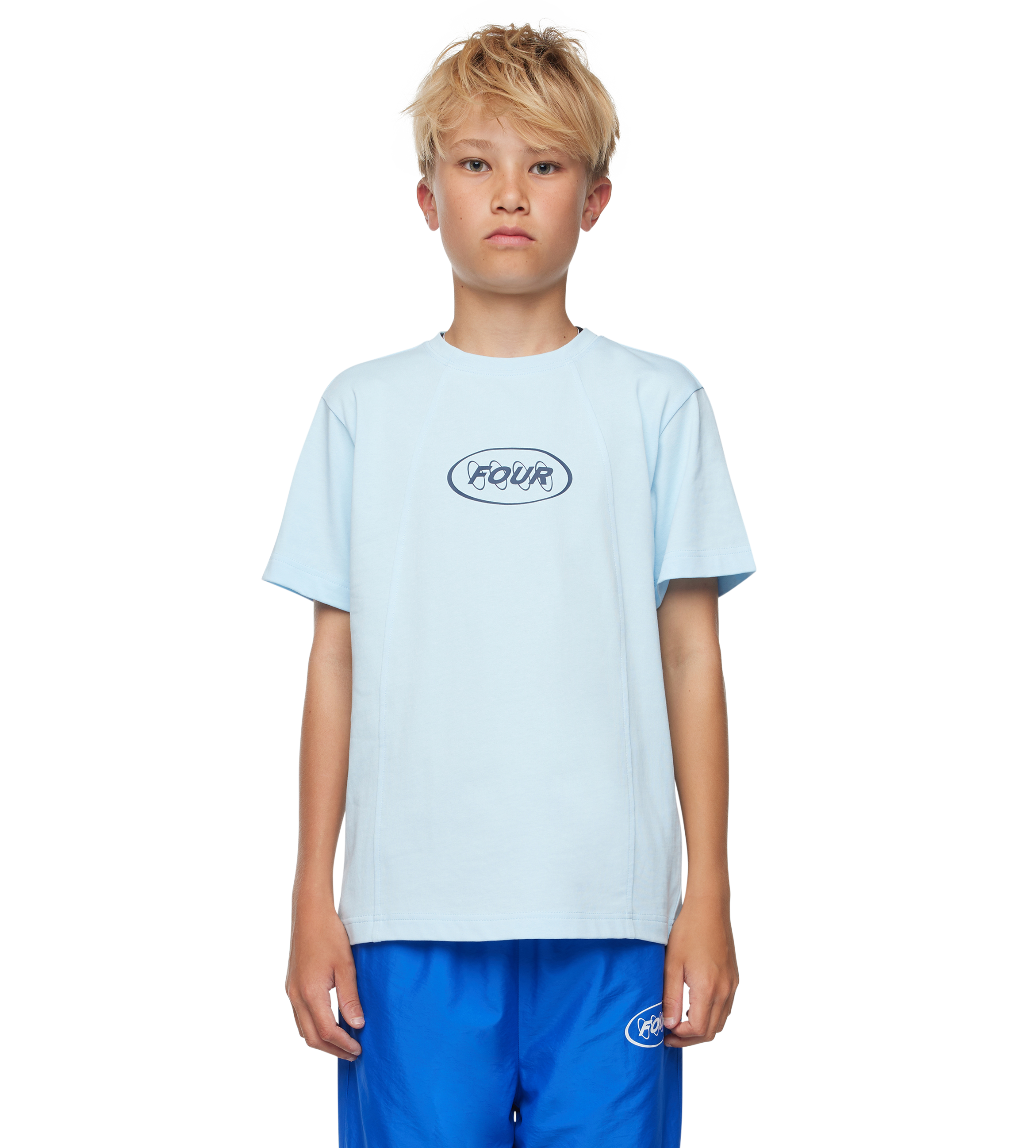 Contained Circles T-shirt Lichtblauw