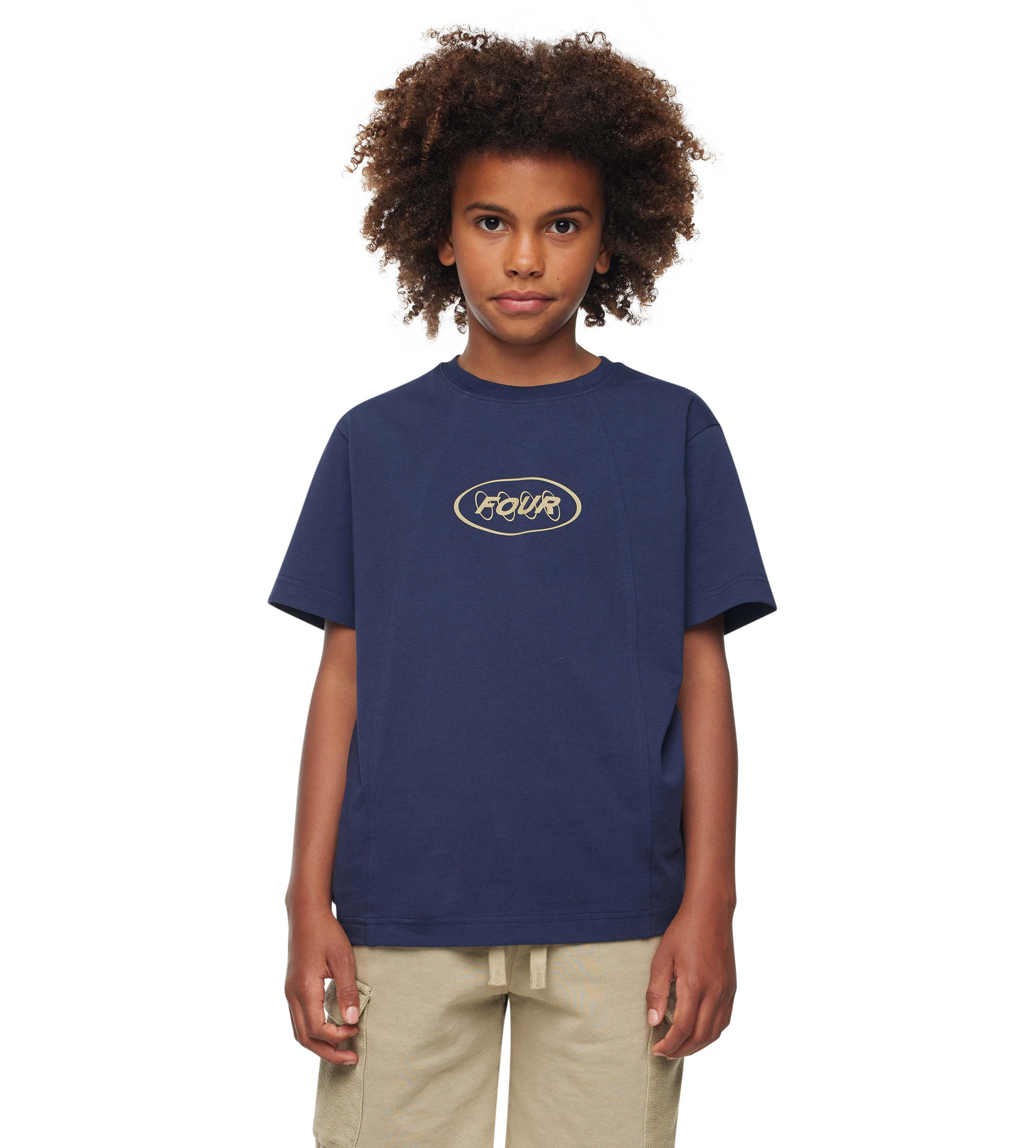 Contained Circles T-shirt Donkerblauw
