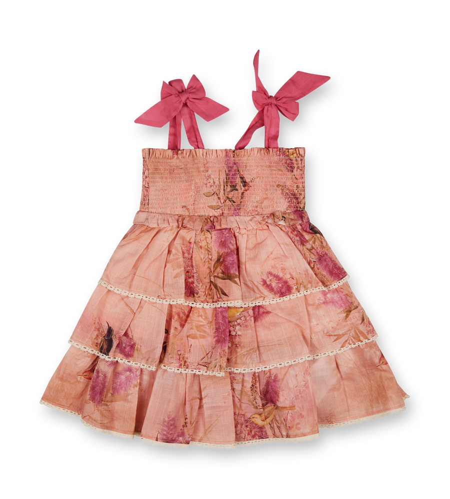 Zimmerman Cascadian Tiered Dress Pink Botanical Floral