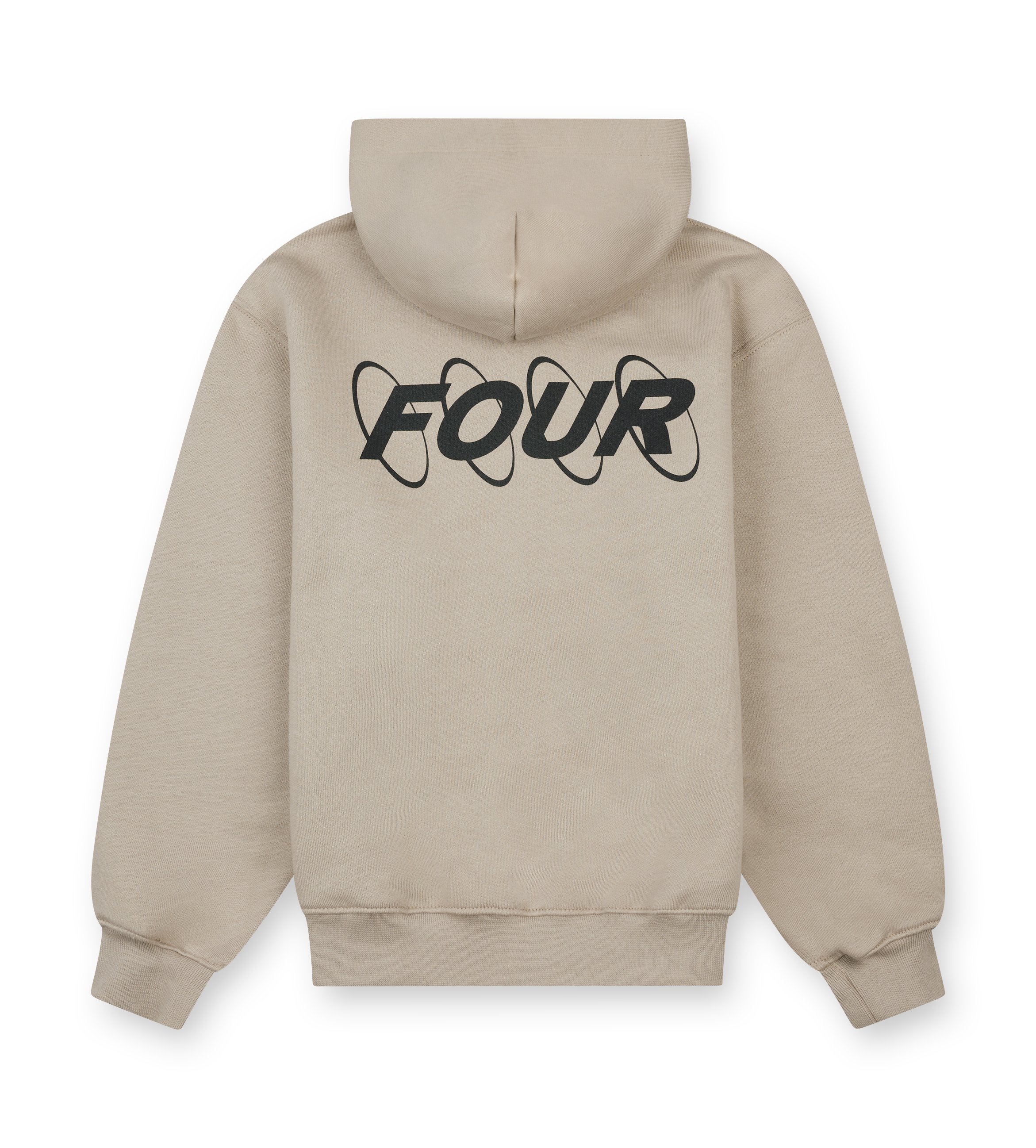 Circles Boxy Zip Up Hoodie Vintage Khaki