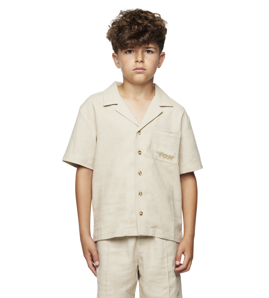 Logo Bowling Shirt Sand Beige