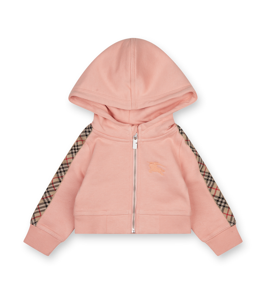 Burberry Kids Zip Fleece Hoodie in Light Pink (Kids)