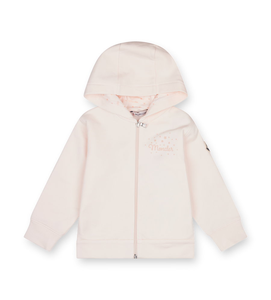 Moncler Star Print Cotton Tracksuit Set in Light Pink (Baby)