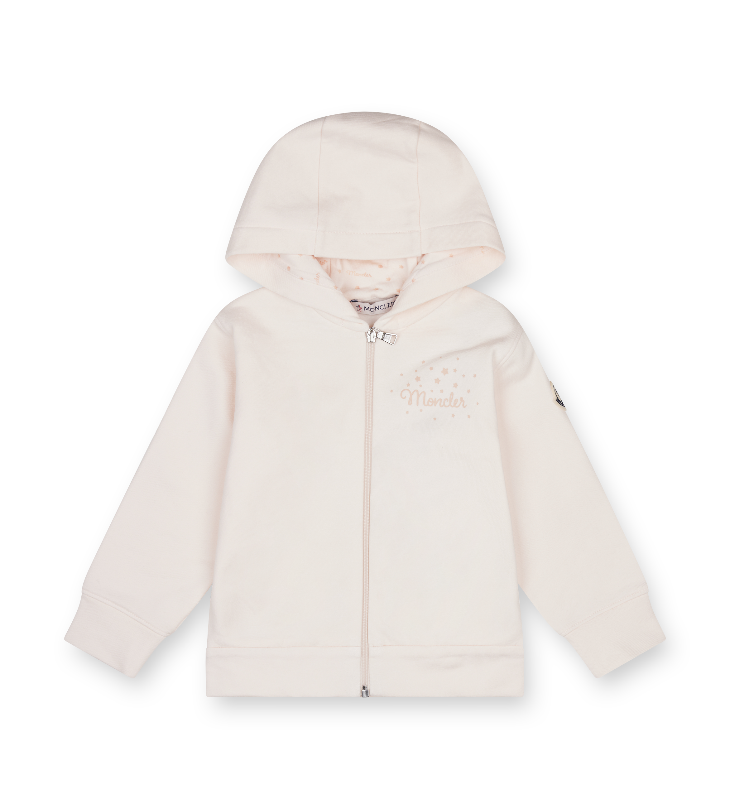 Moncler Star Print Cotton Tracksuit Set in Light Pink (Baby)