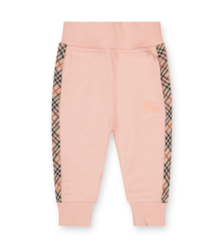 Burberry Kids Jackson Checked Joggers in Light Pink (Kids)