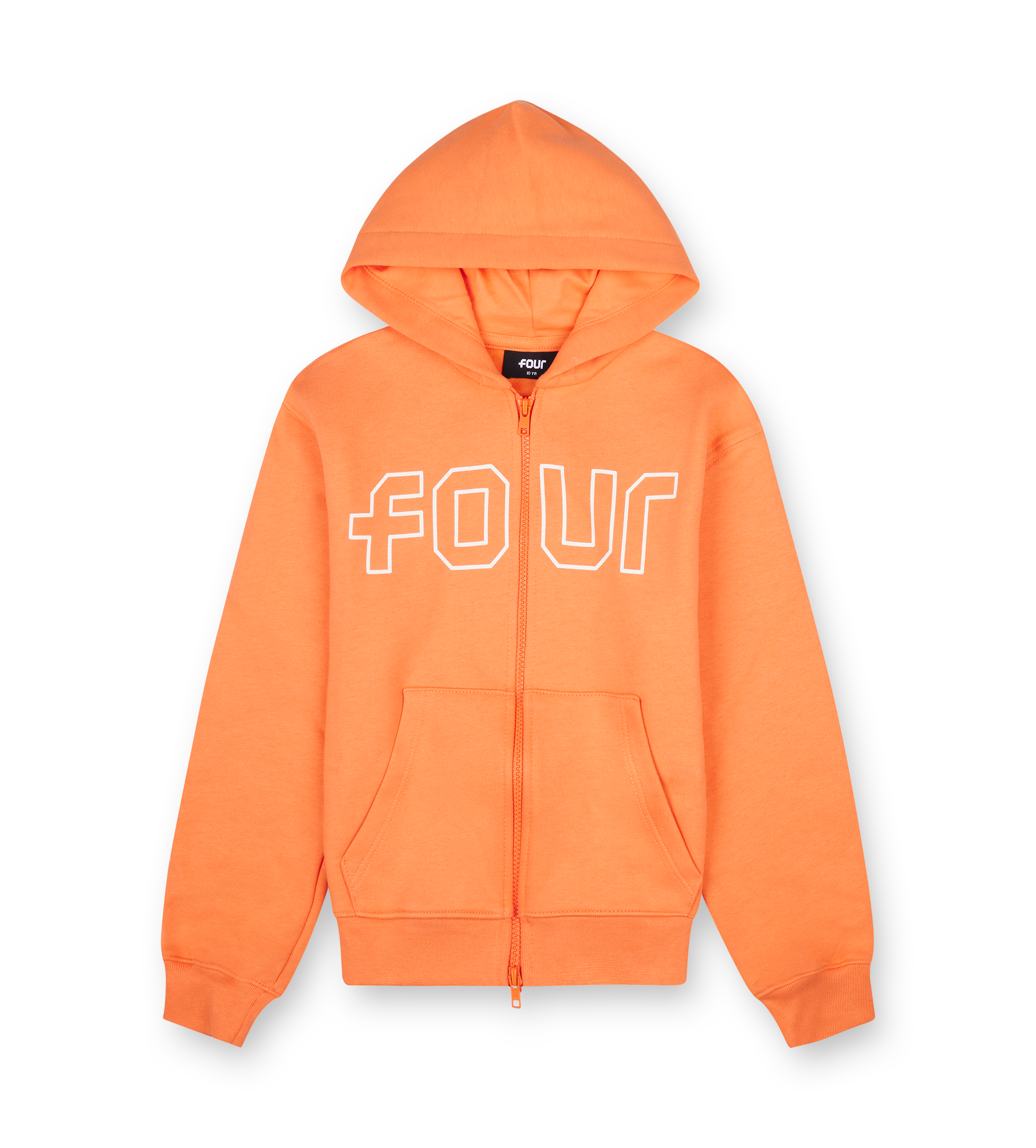 Outline Zip Up Hoodie stoffig oranje/cannoli
