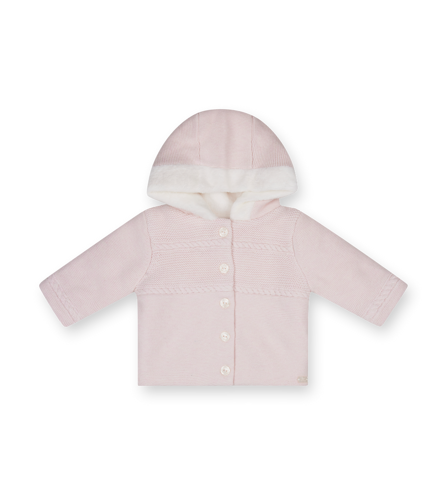 Tartine et Chocolat Manteau Nacre Knitted Jacket in Light Pink (Baby)
