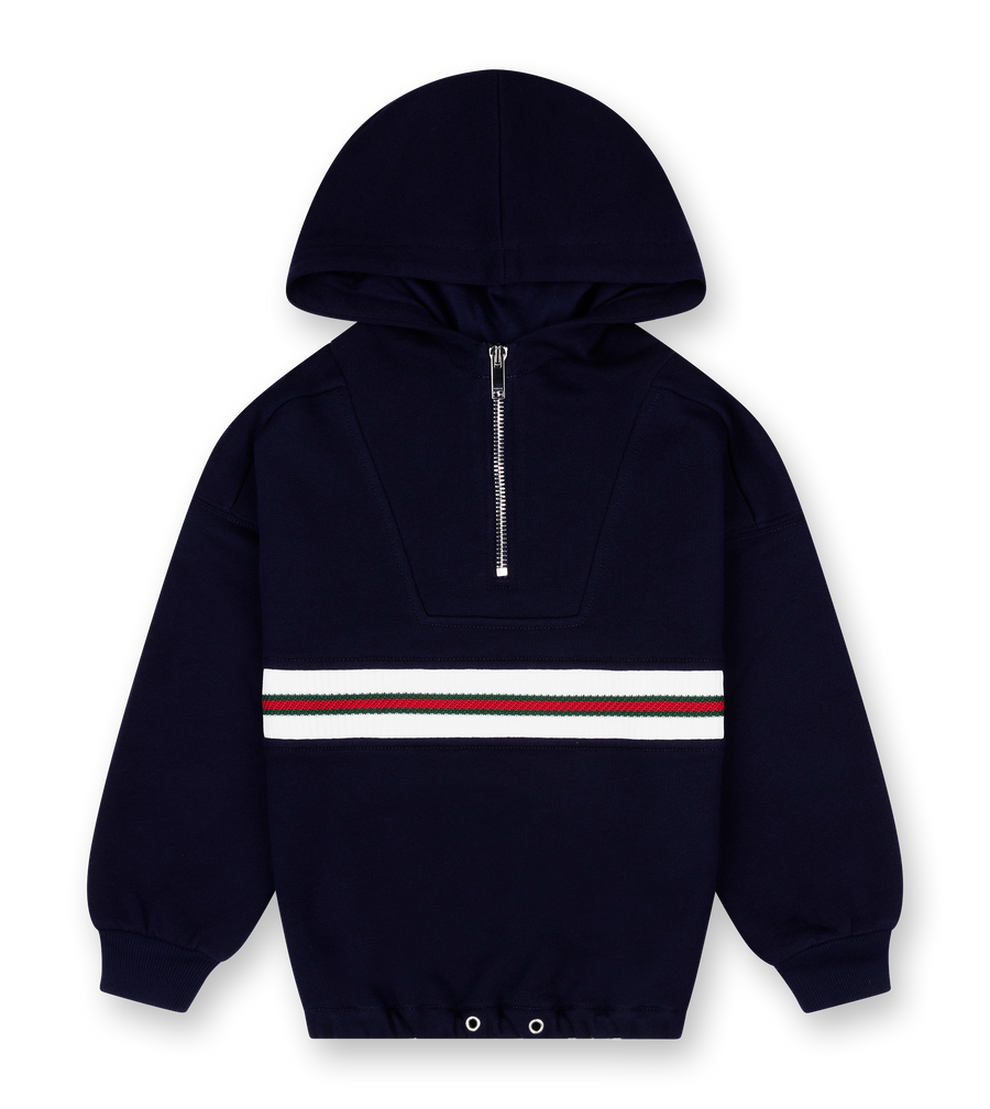 Gucci Children's Cotton Hooded Sweatshirt in Dark Blue (Kids)