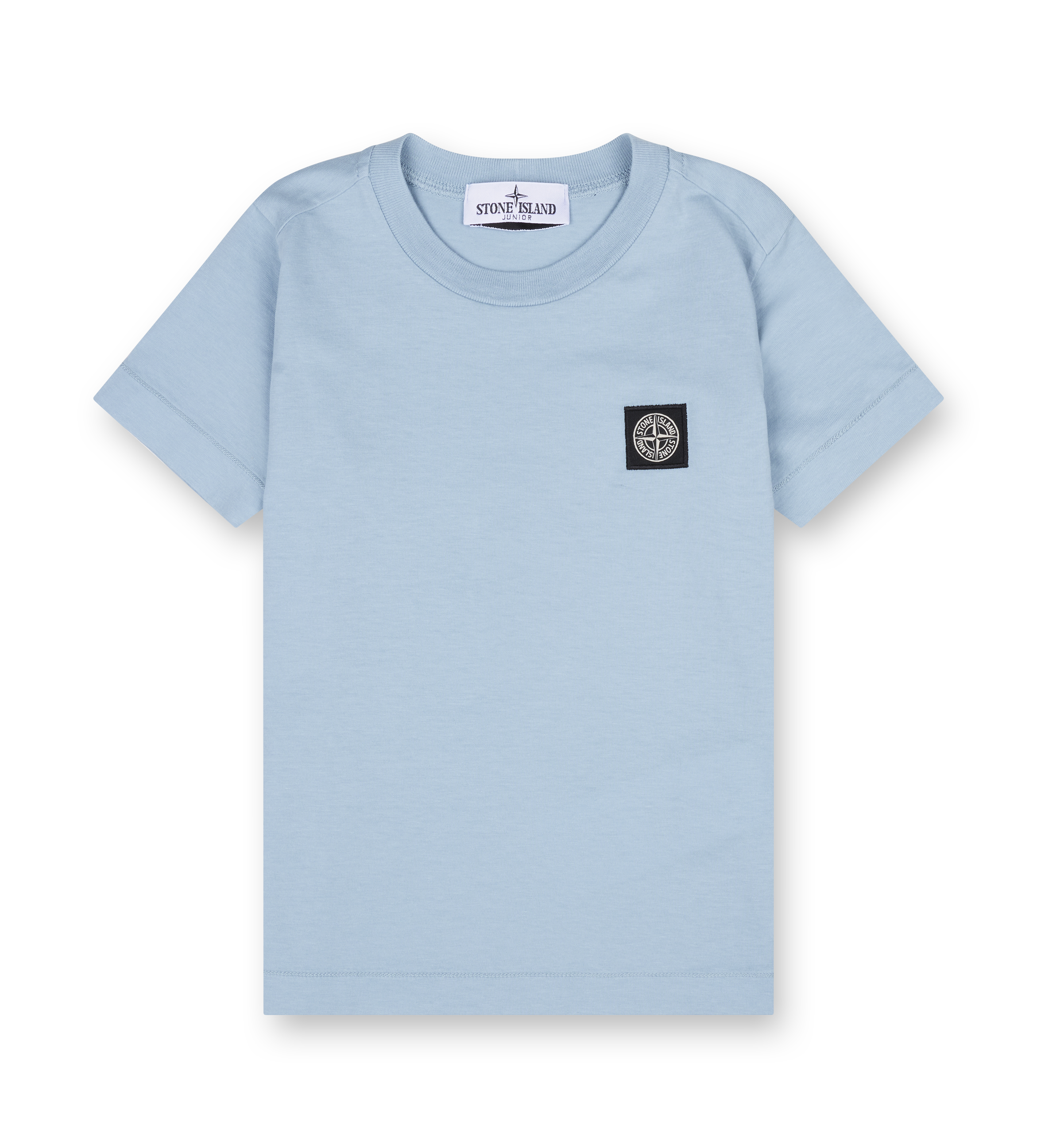 Stone Island Junior Logo Patch T-Shirt in Light Blue