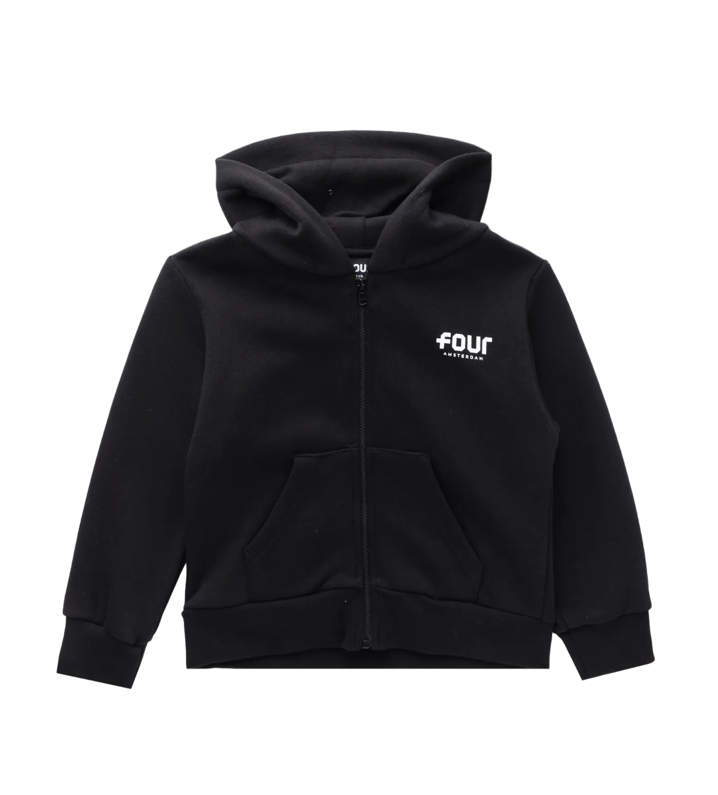 Logo Zip Up Hoodie black