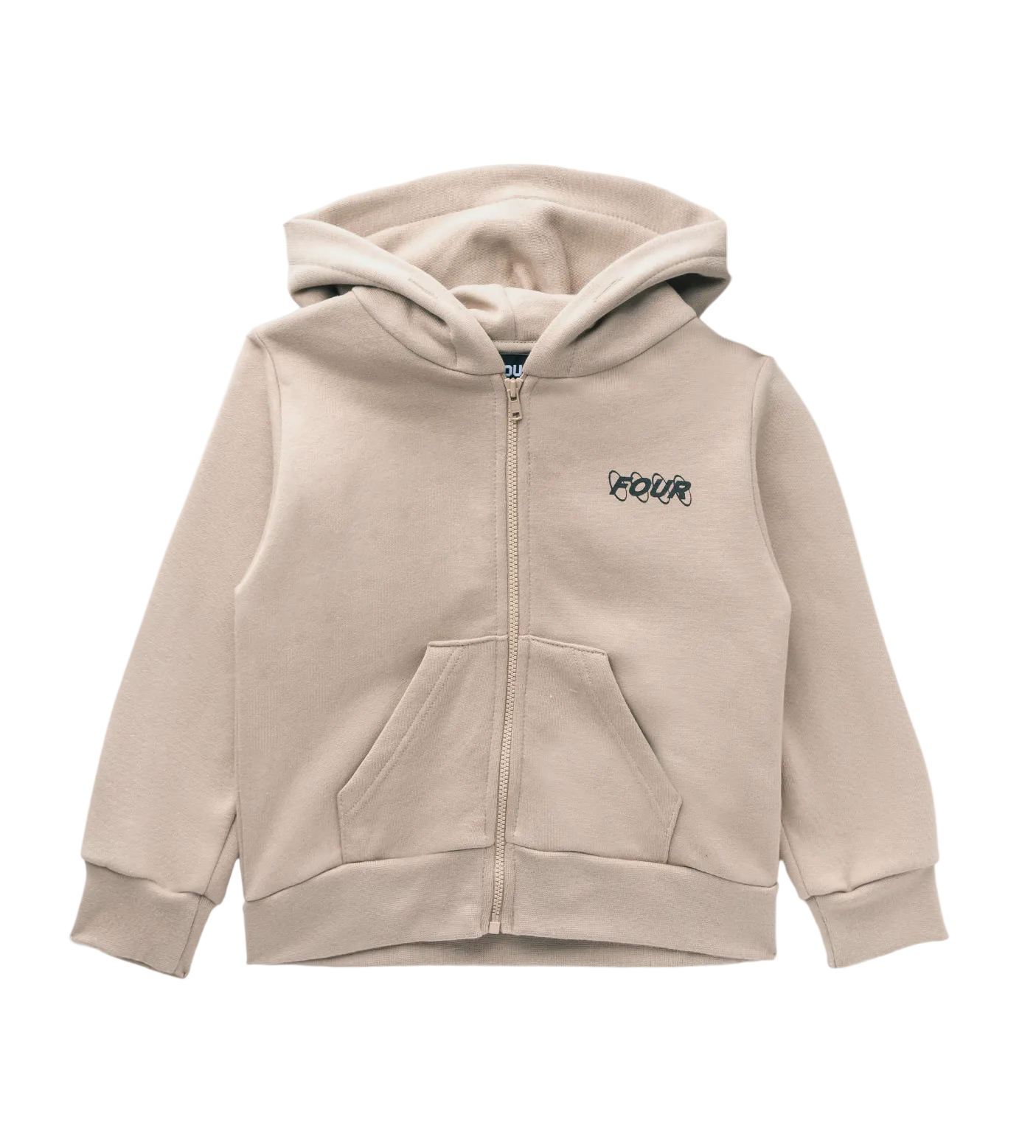 Circles Logo Zip Up Hoodie Vintage Khaki