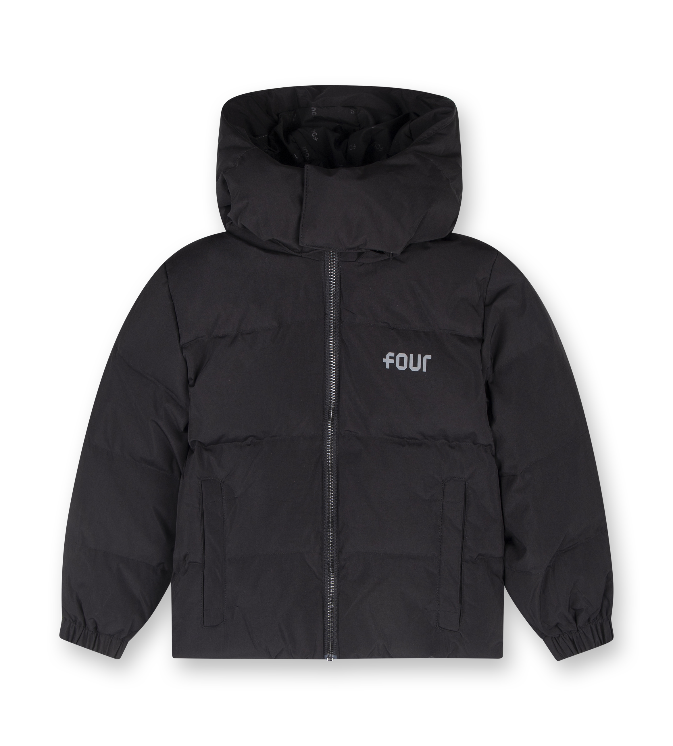 FOUR Logo puffer zwart