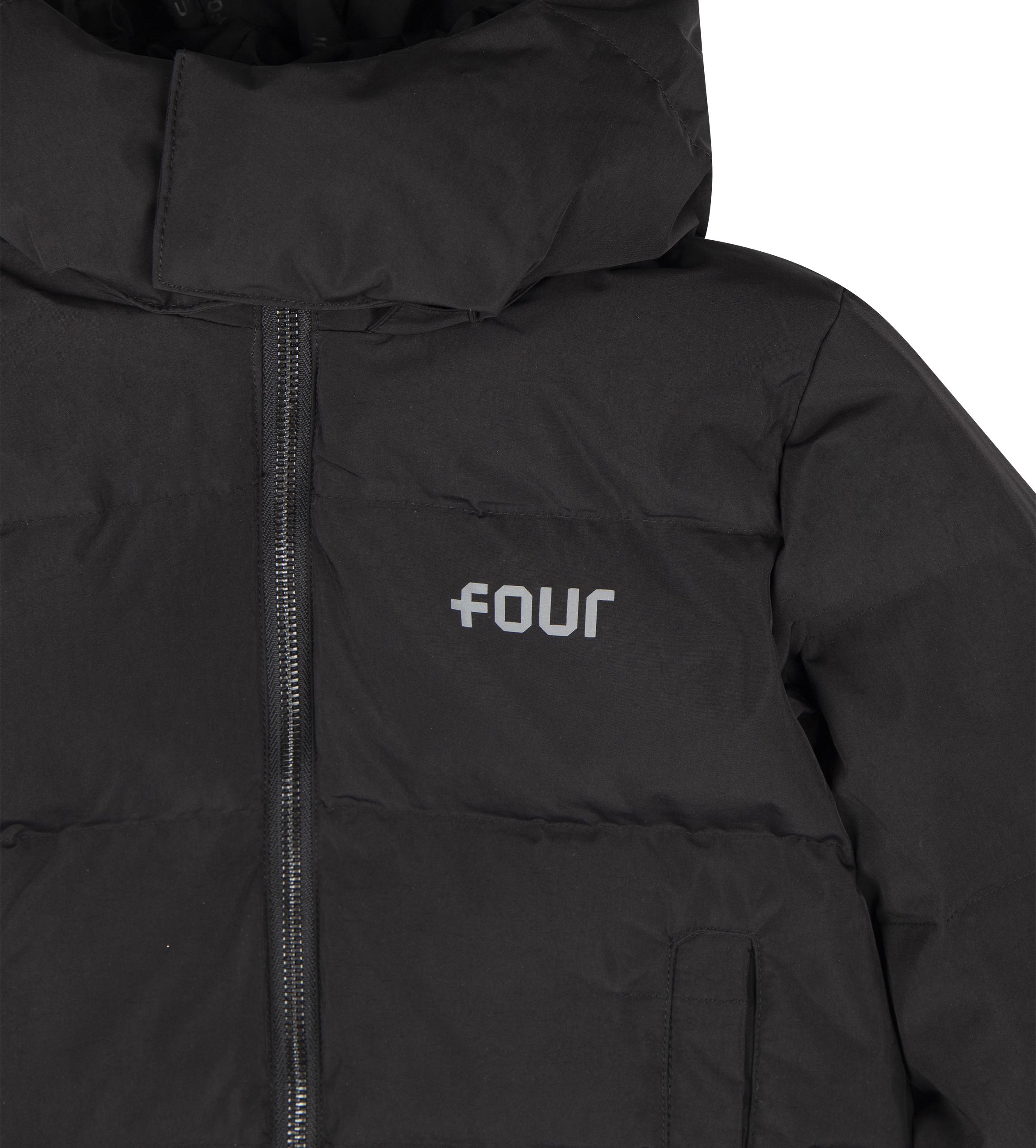 FOUR Logo puffer zwart