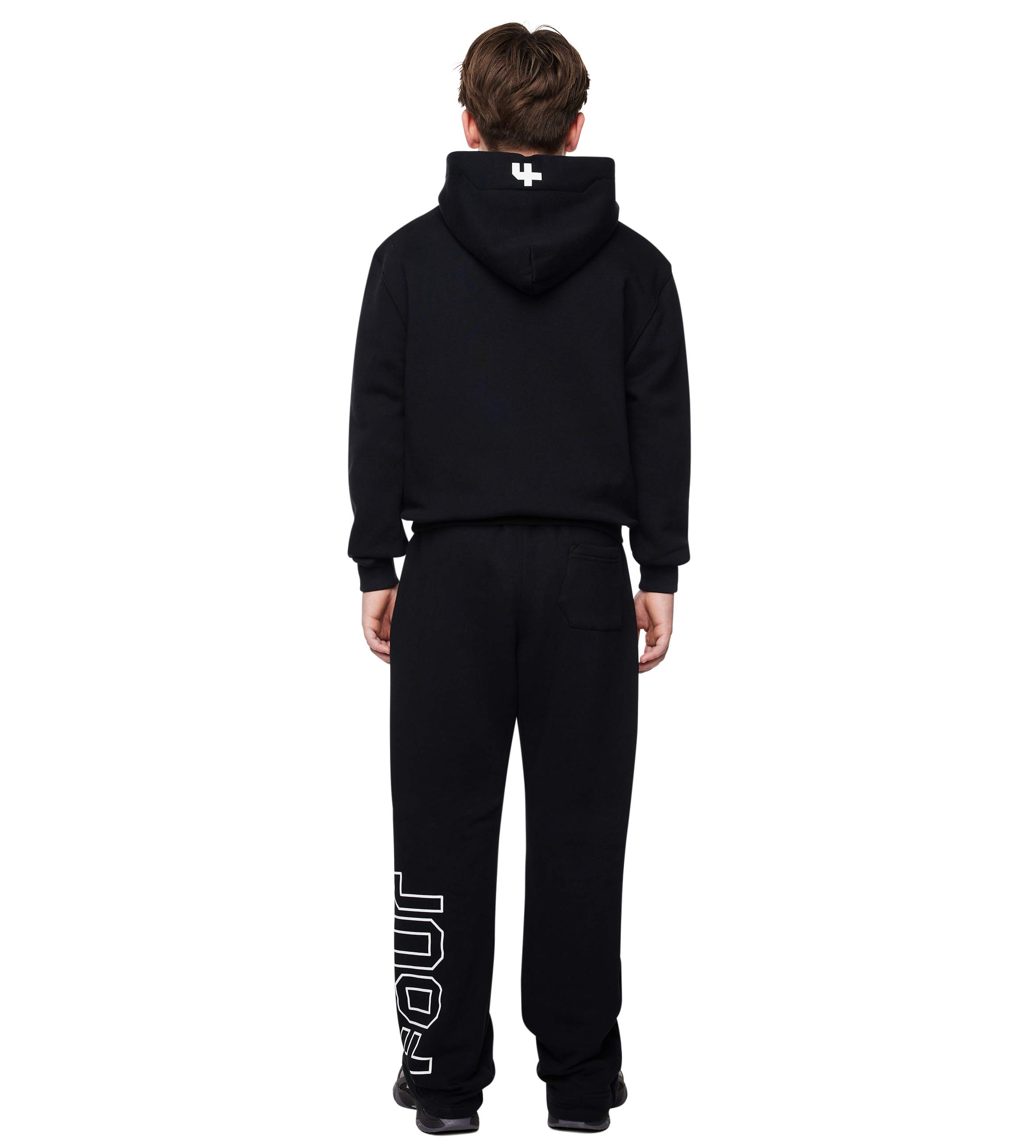 Outline Zip Up Hoodie Zwart