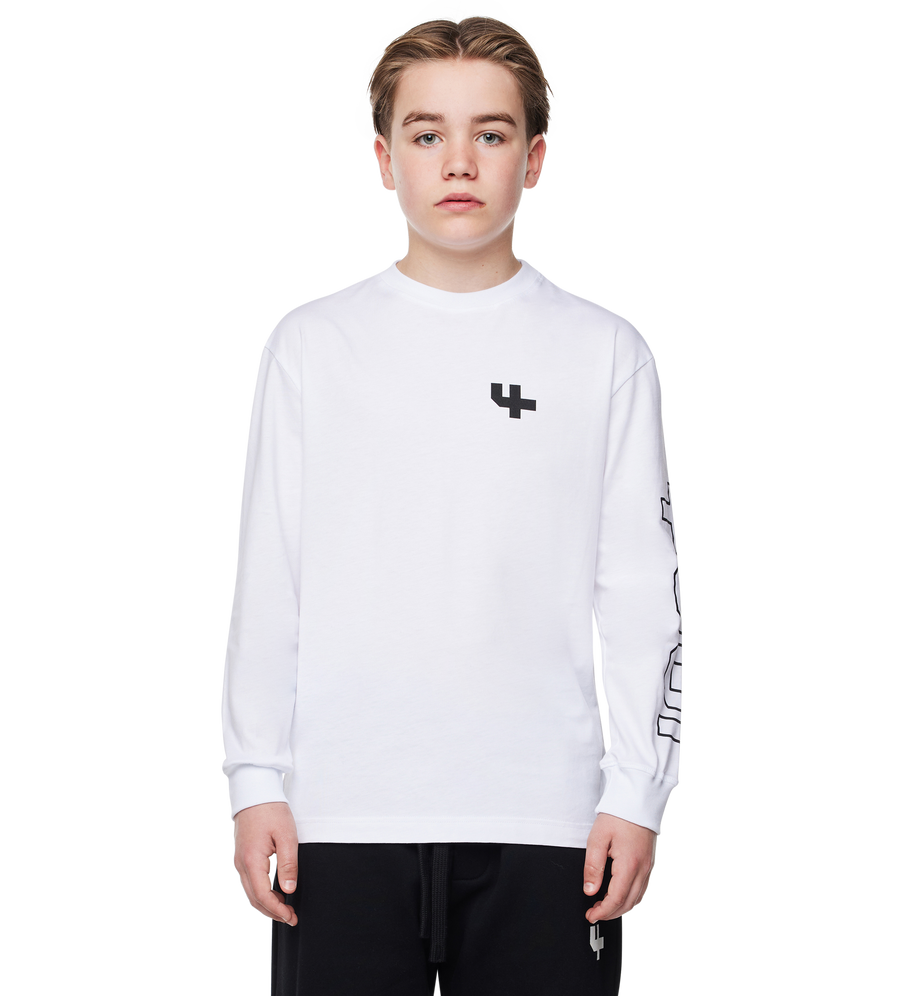 Outline Longsleeve Cuffed White