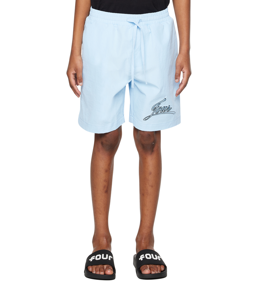Script Shorts in Ballad Blue