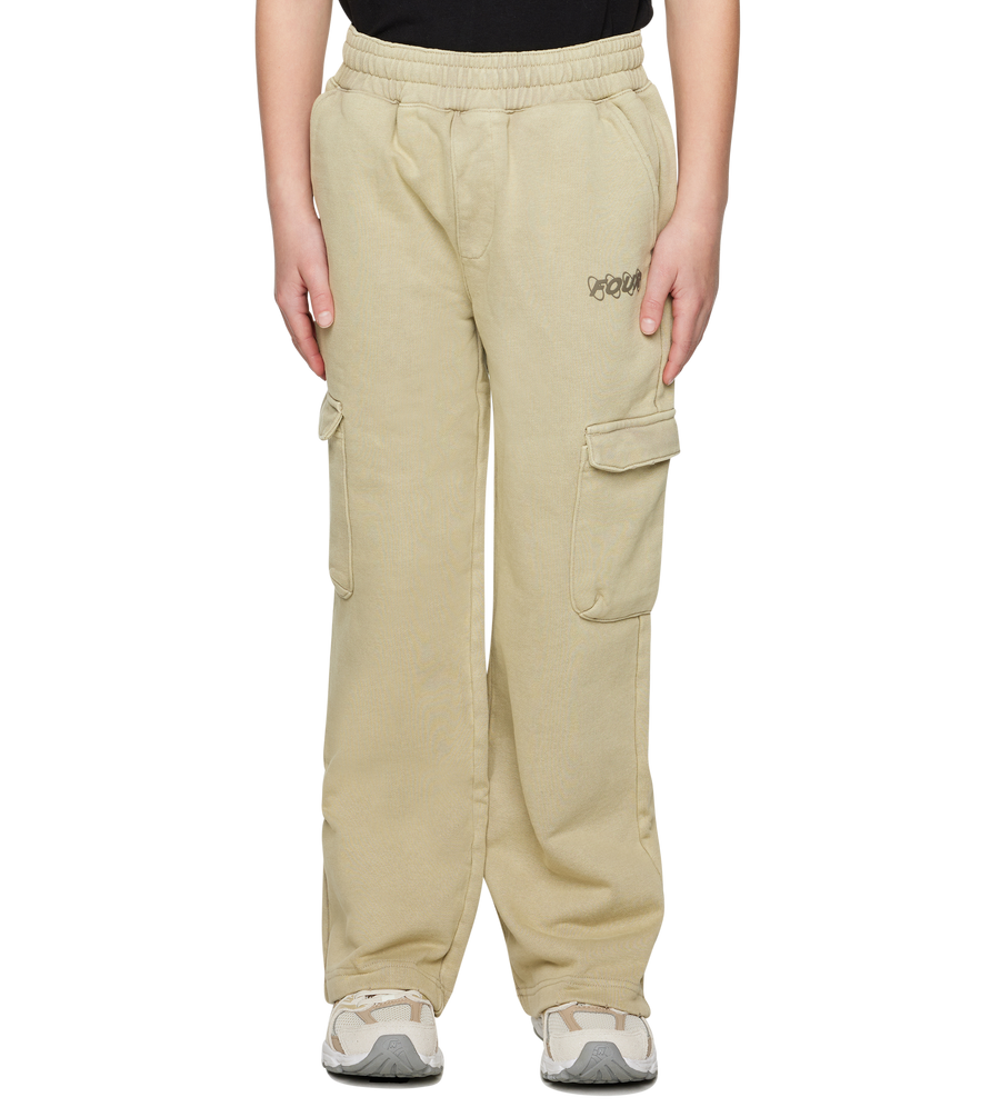 Circles Cargo Sweatpants in Washed Oatmeal
