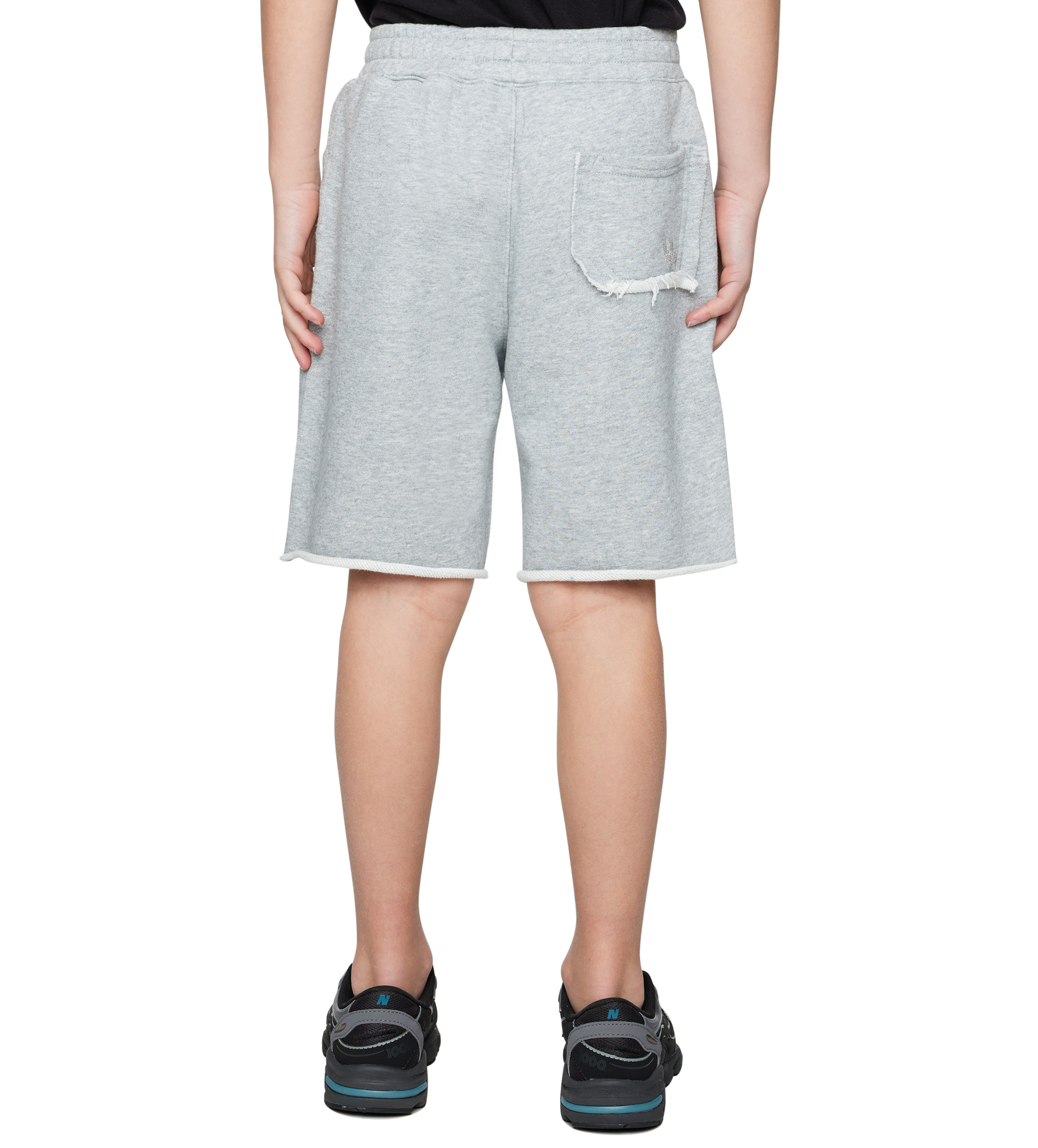Raw Edge Shorts Grey Melange