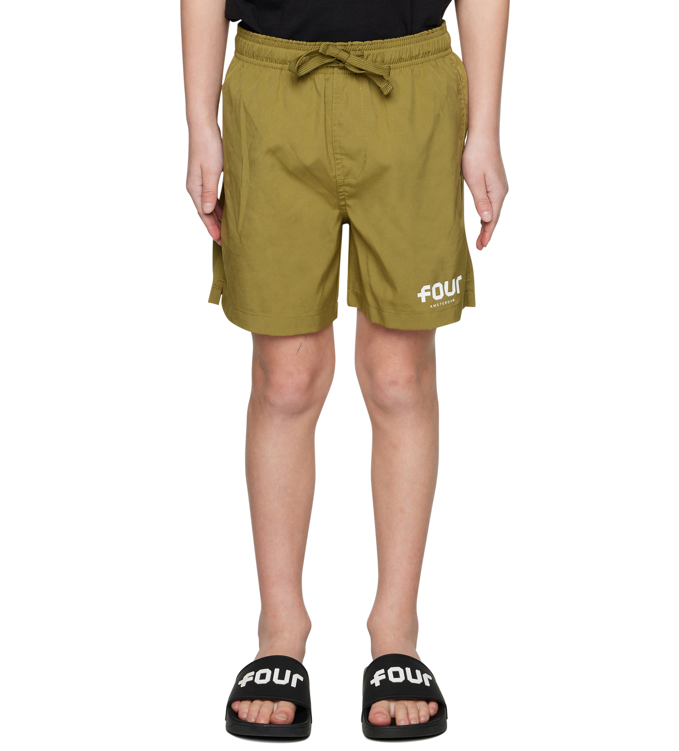 Logo 4AOP Zwemmen Shorts Olijf