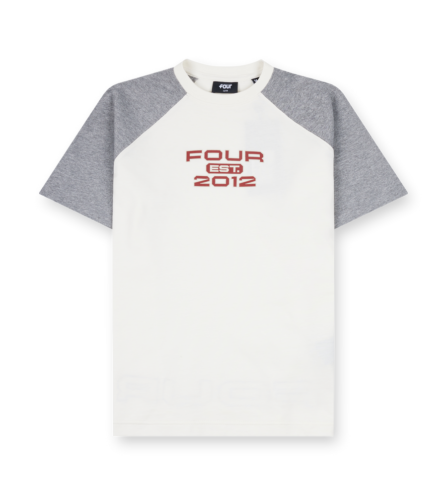 Bold Raglan T-shirt Cannoli Cream/ Grey Melange