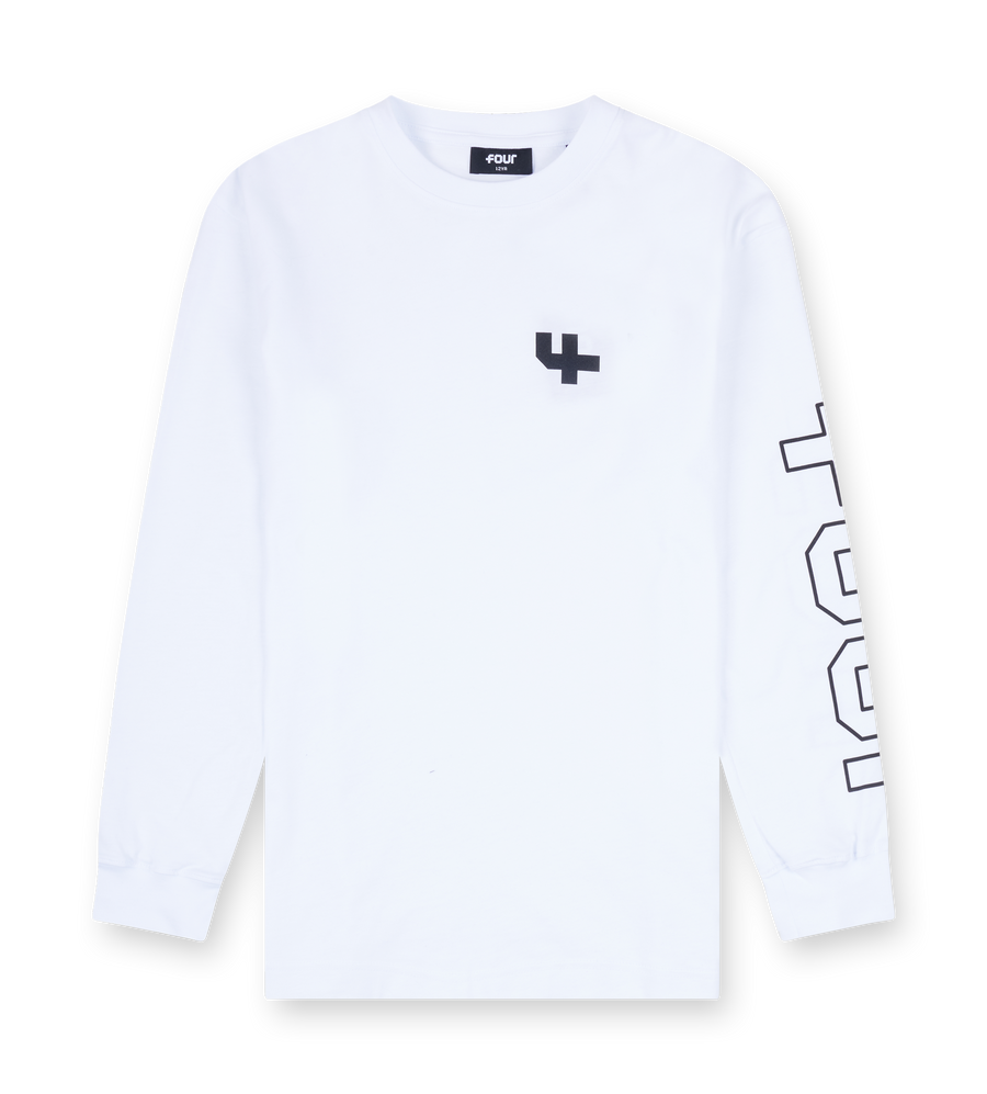 Outline Longsleeve Cuffed White