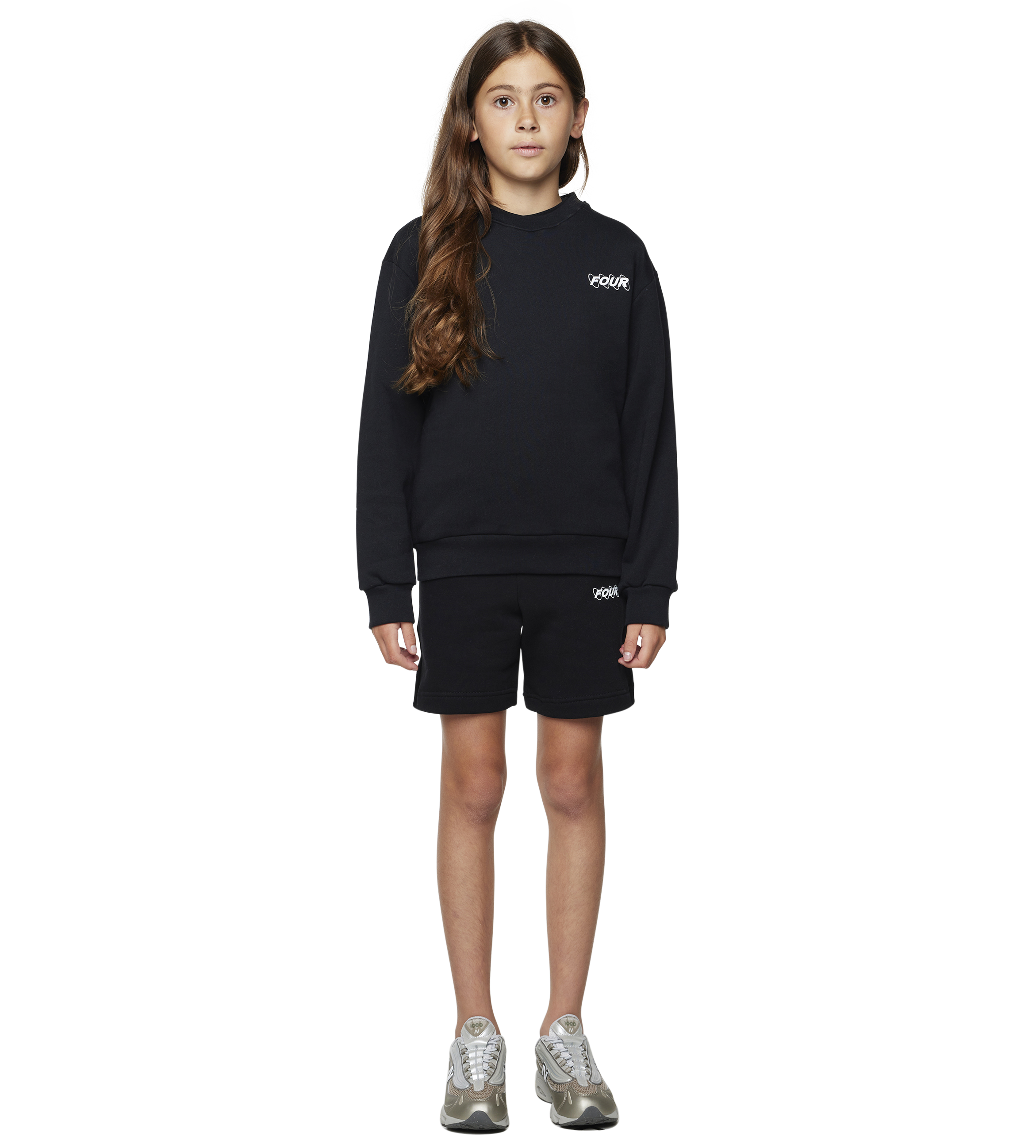 FOUR Circles Logo Crewneck in Black