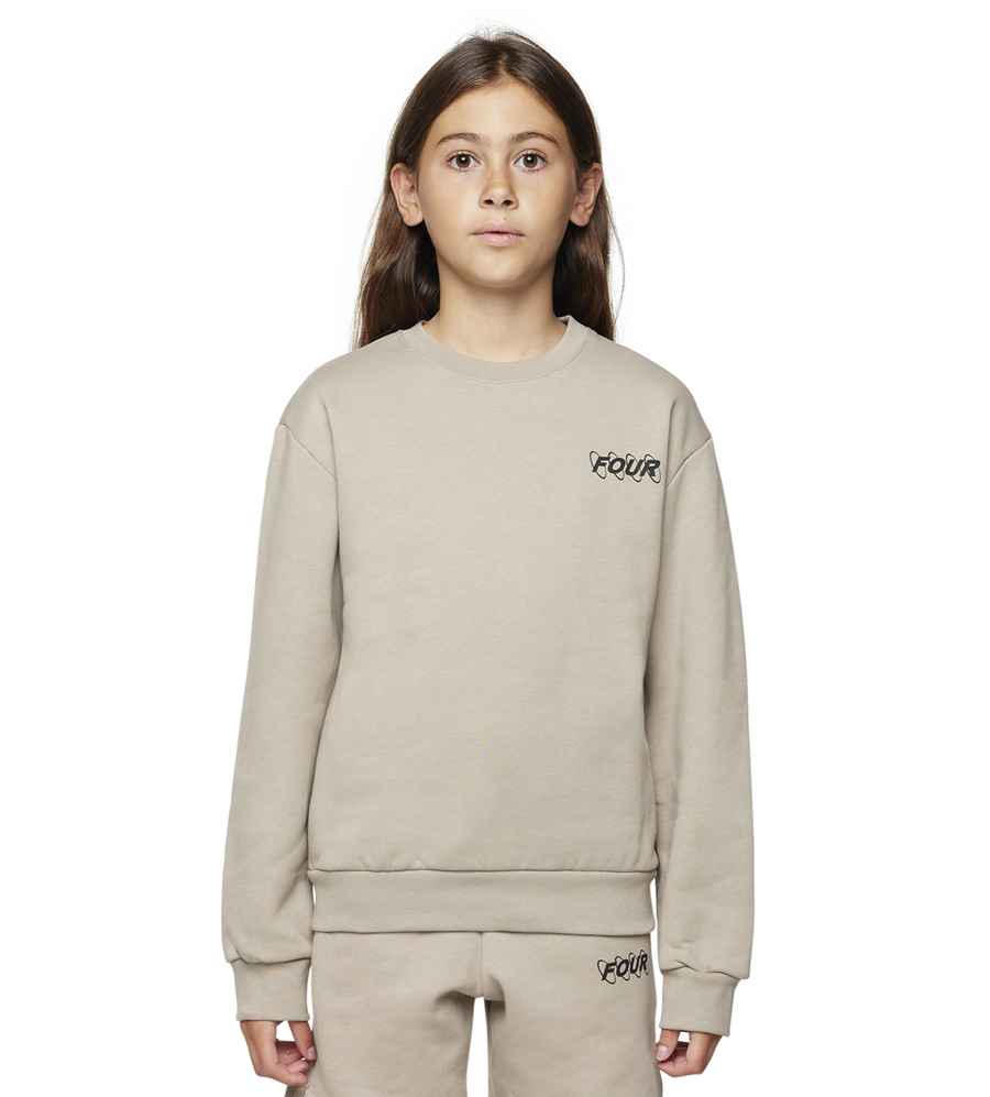 FOUR Circles Logo Crewneck in Vintage Khaki
